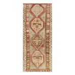 Hand Knotted Oriental Area Rug // Red + Brown // 4'6" x 10'10