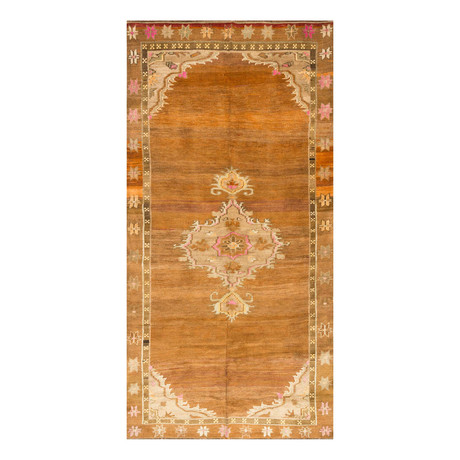 Hand Knotted Oriental Area Rug // Orange + Brown // 9'11" x 12'8