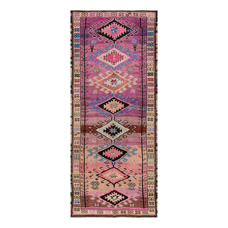 Hand Knotted Oriental Area Rug // Purple // 9'0" x 12'0"