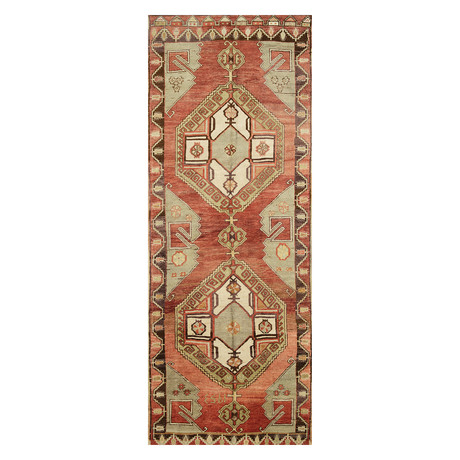 Hand Knotted Oriental Area Rug // Red // 4'8" x 12'2"