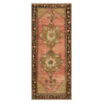 Hand Knotted Oriental Area Rug // Brown + Red // 5'1" x 11'6"