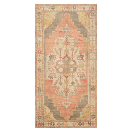 Hand Knotted Oriental Area Rug // Red + Brown // 4'10" x 9'6"