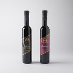 Full Bottle Set // Liqueur + Wine Chocolate Sauce // 2-Pack // Raspberry + Espresso