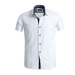 Short Sleeve Button Down Shirt I // White (S)