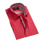 Short Sleeve Button Down Shirt // Bright Red (L)