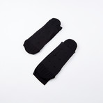 PF1 Memory Foam Padded Performance Compression Socks // Black Crew (L)