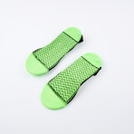 PF2 Memory Foam Padded Performance Socks // Black + Neon Green (4XL)