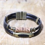 Prospero Leather Bracelet // Brown + Black