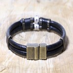 Amon Leather Bracelet // Black