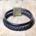 Romero Leather Bracelet // Black