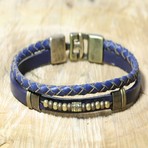 Dixon Leather Bracelet // Navy