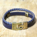 Dixon Leather Bracelet // Navy