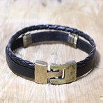 Harper Leather Bracelet // Black