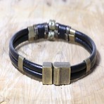 Snape Leather Bracelet // Black