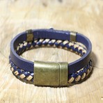 Burel Leather Bracelet // Navy