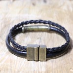 Dresden Leather Bracelet // Black