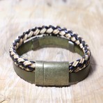 Tudor Leather Bracelet // Green