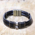 Amon Leather Bracelet // Black