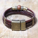 Rahl Leather Bracelet // Brown + Black