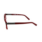 Men's Rectangle Optical Frames // Matte Bordeaux