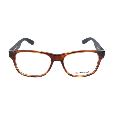 Unisex Optical Frames // Striped Brown + Black