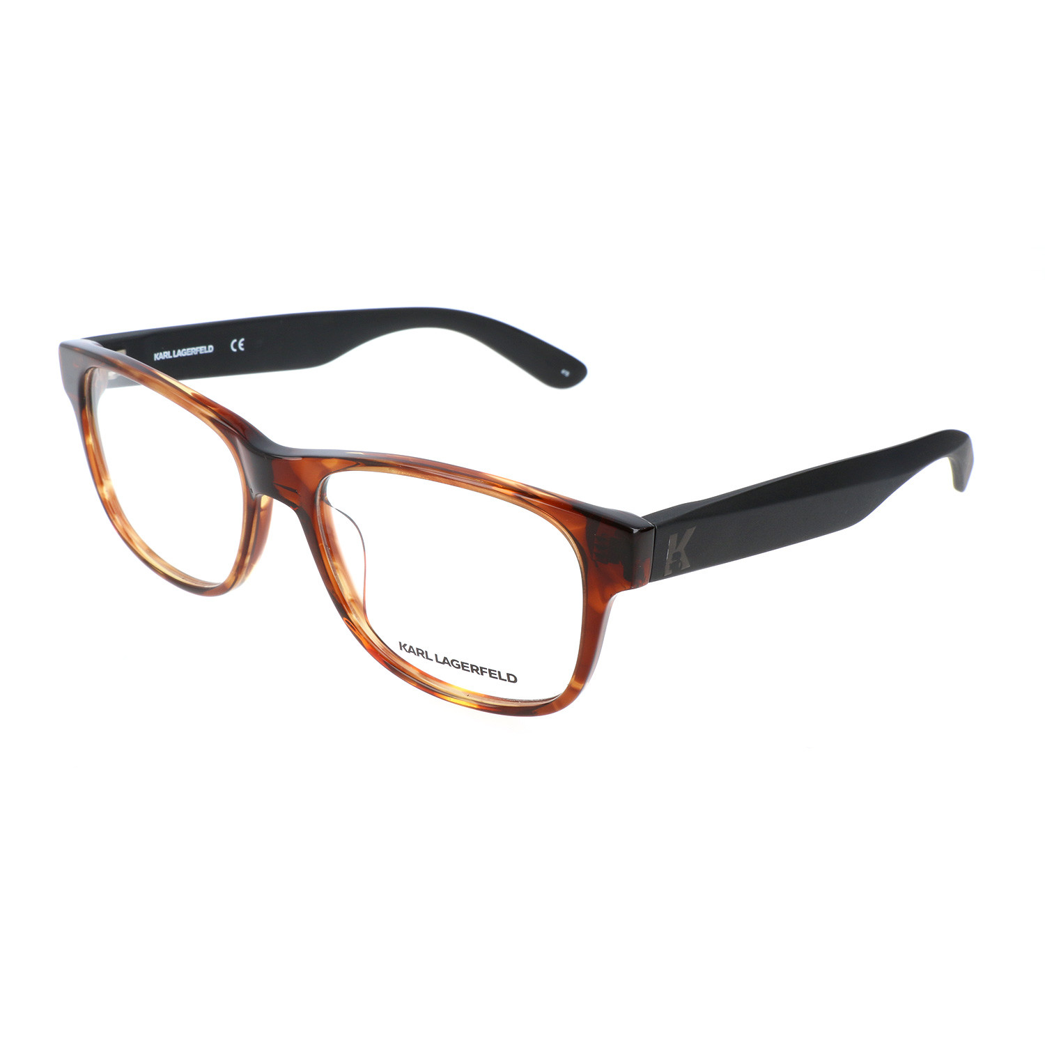 Unisex Optical Frames // Striped Brown + Black - Karl Lagerfeld - Touch ...