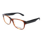 Unisex Optical Frames // Striped Brown + Black