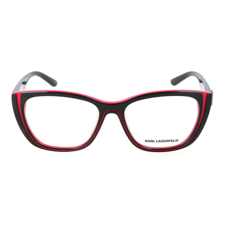 Women's Optical Frames // Black + Red