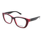 Women's Optical Frames // Black + Red
