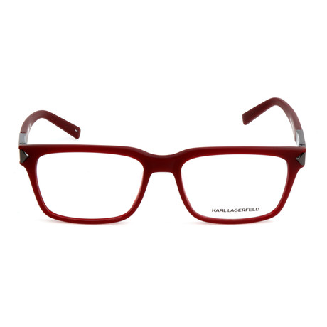 Men's Rectangle Optical Frames // Matte Bordeaux