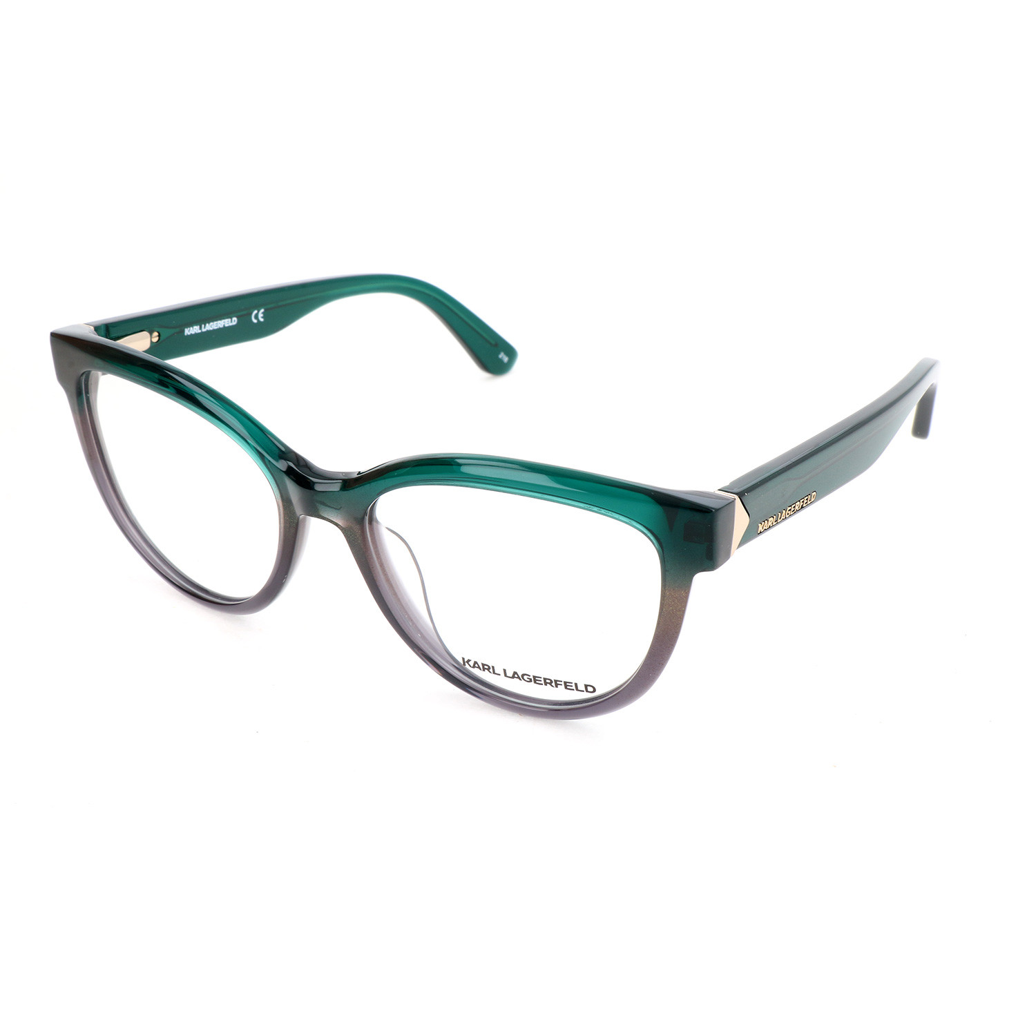Women's Cat-Eye Optical Frames // Green + Gray Iridescent - Karl ...
