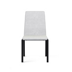 Social Dining Chair (Gray + Stainless Steel)