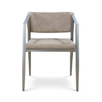 Social Armchair (Gray + Stainless Steel)