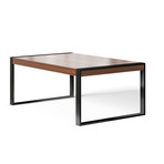 Savant Dining Table (Matte White + Stainless Steel)