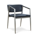 Social Armchair (Gray + Stainless Steel)