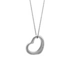 Tiffany & Co. Platinum Elsa Perretti Open Heart Diamond Necklace // Pre-Owned