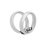 Hermes 18k White Gold H Double Ring // Ring Size: 5.25 // Pre-Owned