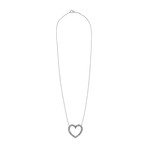 Tiffany & Co. Metro Platinum Diamond Heart Necklace // Pre-Owned