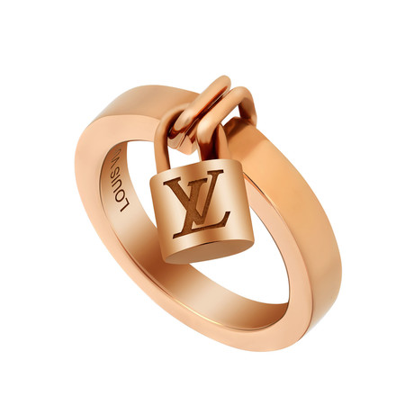 Louis Vuitton 18k Rose Gold Lockit Ring // Ring Size: 4.75 // Pre