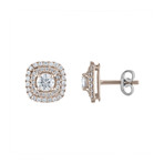 Estate 18k White Gold Diamond Earrings // Pre-Owned