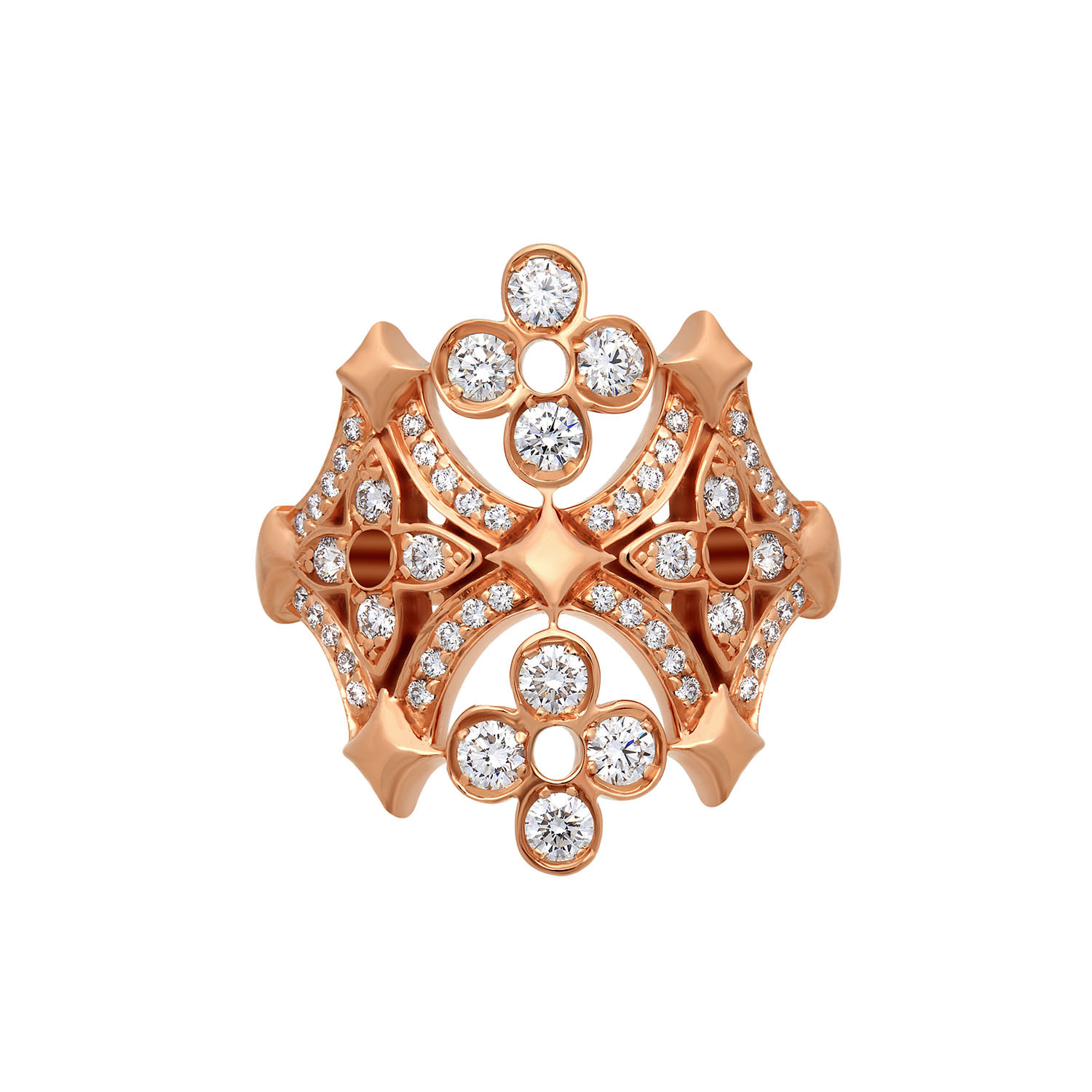 Louis Vuitton Dantelle Monogram 18k Rose Gold Diamond Ring // Ring Size: 5.25 // Pre-Owned ...