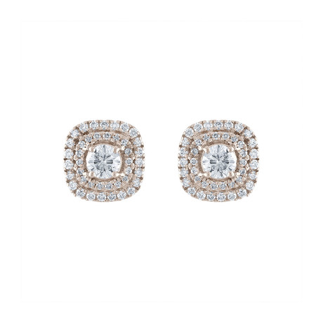 Estate 18k White Gold Diamond Earrings // Pre-Owned