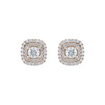 Estate 18k White Gold Diamond Earrings // Pre-Owned