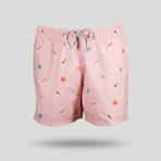 Sea Bed Swim Short // Pink (M)