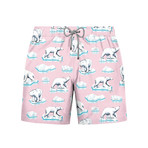 Polar Bear Swim Short // Pink (2XL)