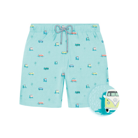 Retro Van Swim Short // Light Blue (S)