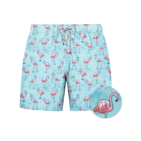 Flamingo Swim Short // Light Blue (S)