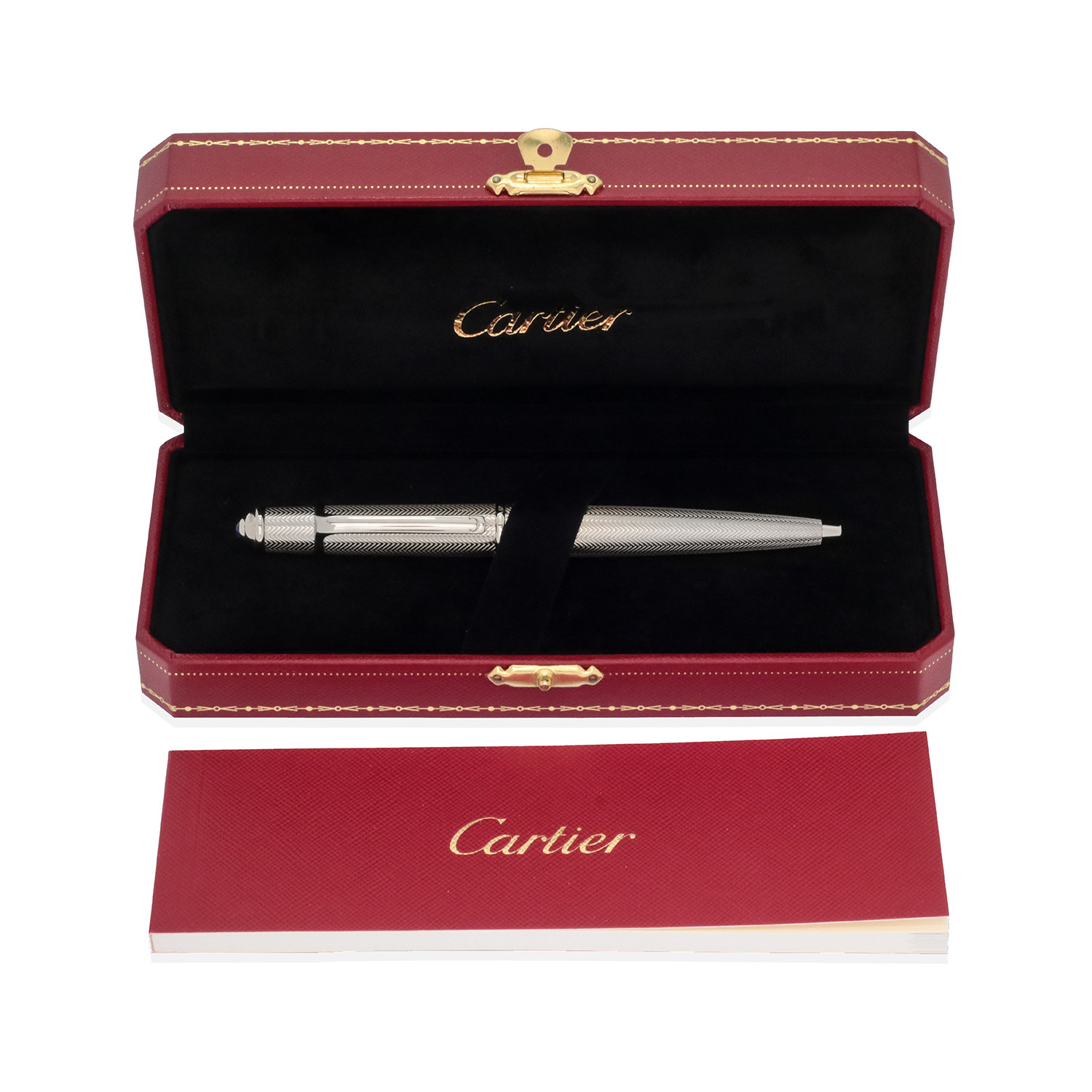 Cartier Diabolo Chevrons Lines Ballpoint Pen - Cartier - Touch of Modern