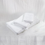 Bath Towel Set (Pearl White)