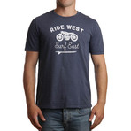 Ride West T-Shirt // Navy (L)